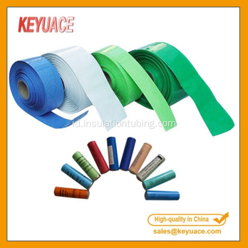 Tabung Baterai Biru PVC Heat Shrink Tube